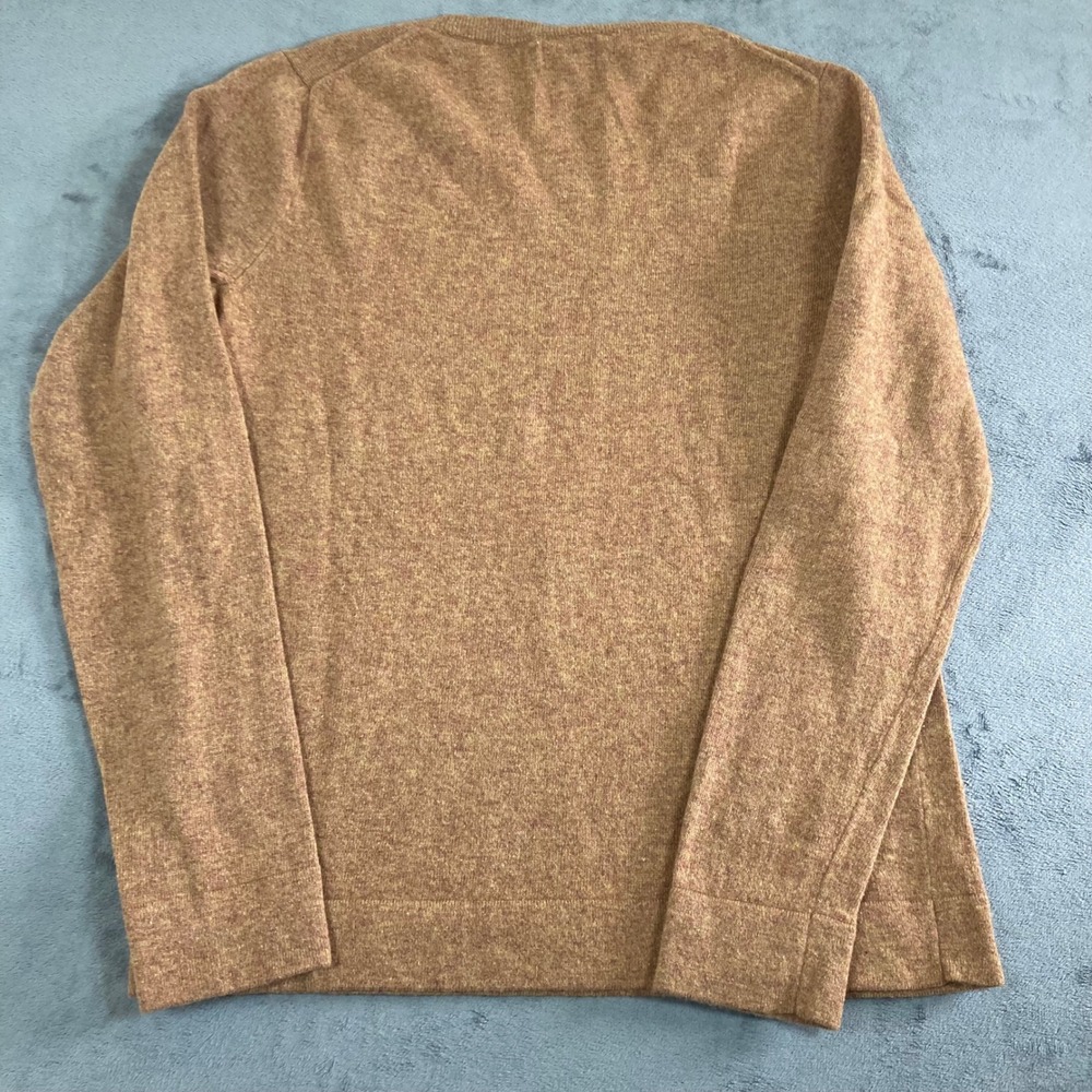 J.Crew Teddie Sweater Womens Medium Brown Cotton Merino Wool Blend Crewneck - Picture 4 of 7